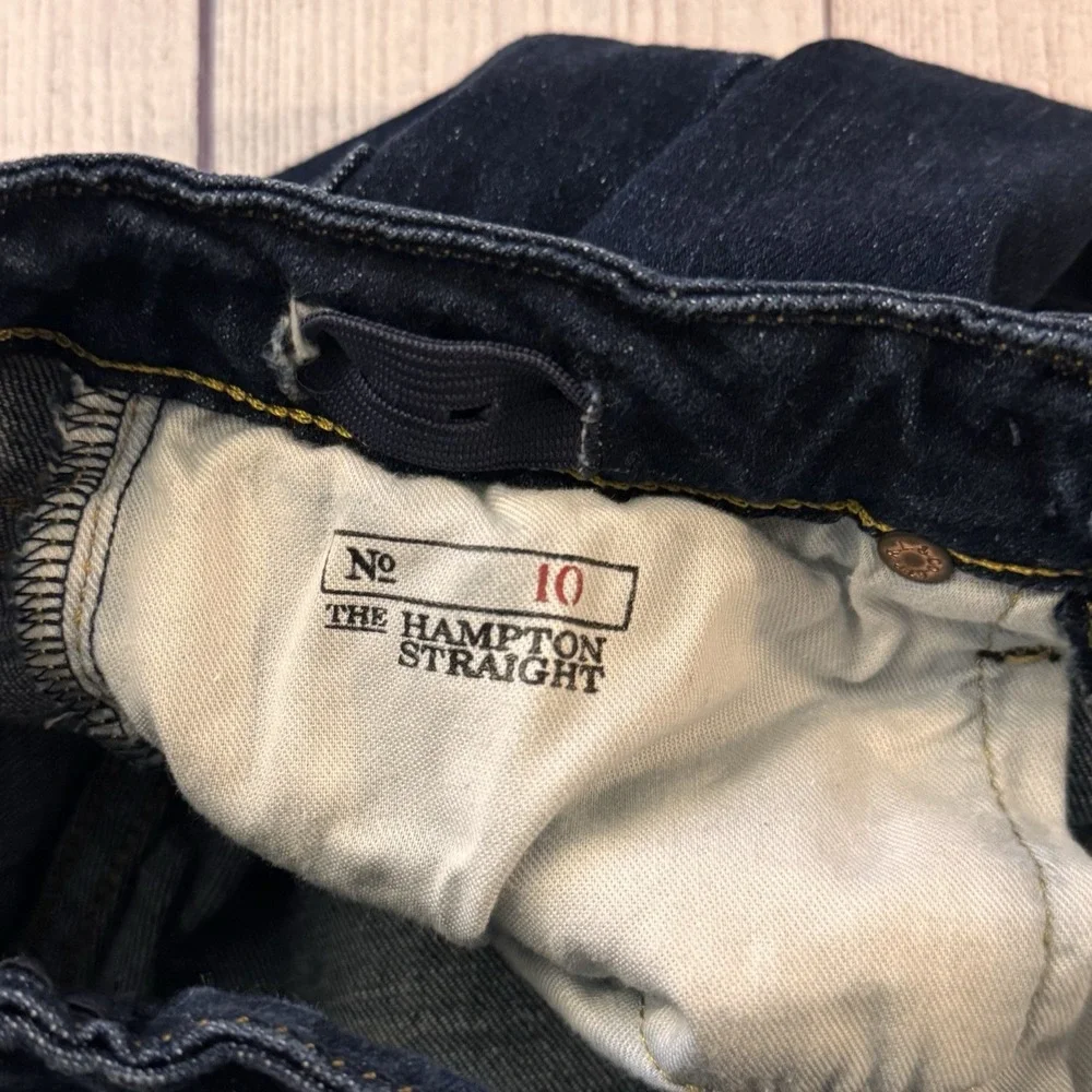 Polo Ralph Lauren Boys Hampton Straight Jeans Size 10 Dark Wash Denim 23